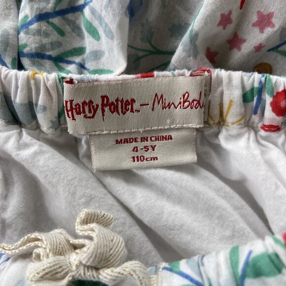 Mini Boden x Harry Potter White Tiered Floral Animal Skirt Drawstring Waist 4-5Y - Picture 5 of 6